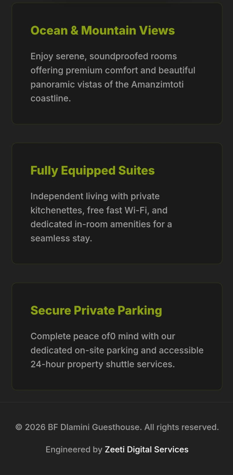 Footer Stack with Zeeti Digital Engineering Agency Attribution